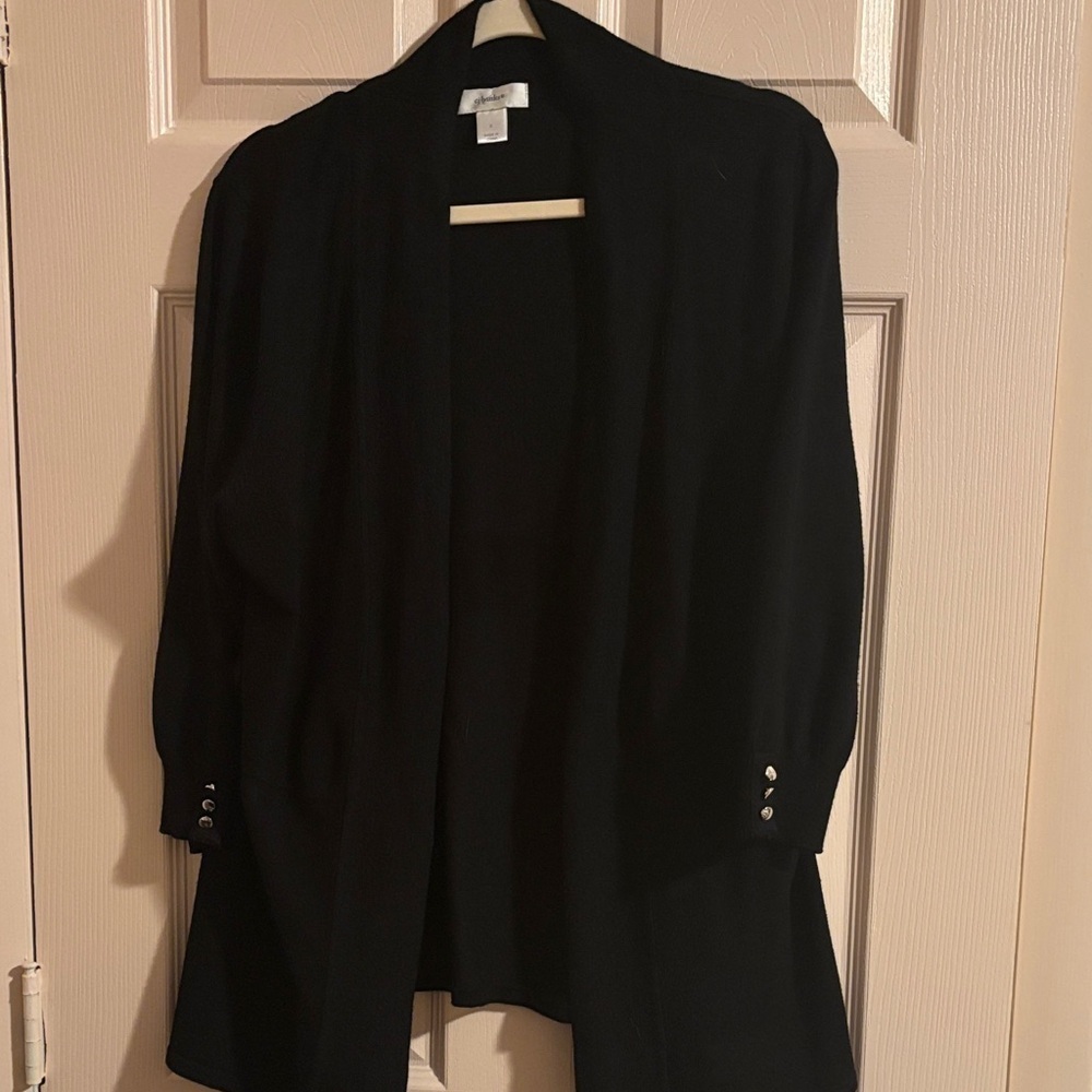 CJ Banks Black Knit Cardigan